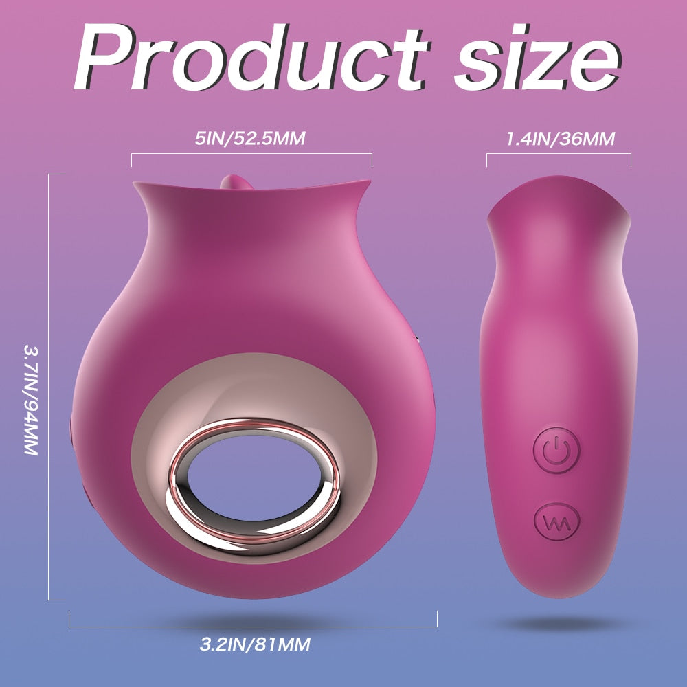 Datecapades Ultimate Licking Massager in Wine.