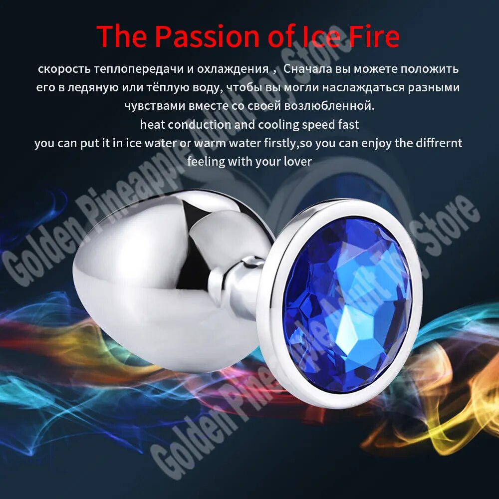 Datecapades Stainless Steel Butt Plug with Jewel