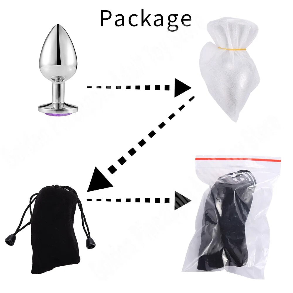 Datecapades Stainless Steel Butt Plug with Jewel
