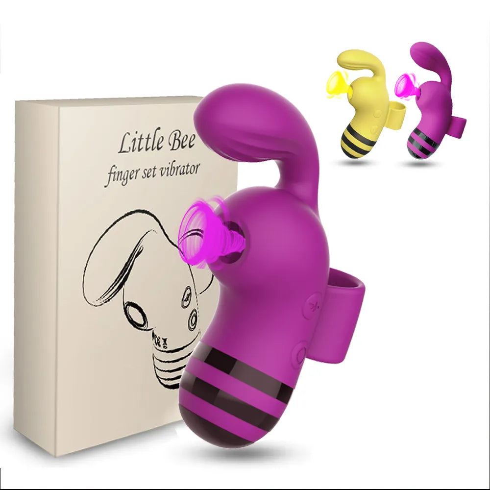Datecapades Little Bee Clitoris and G-spot Vibrator with Finger Cover