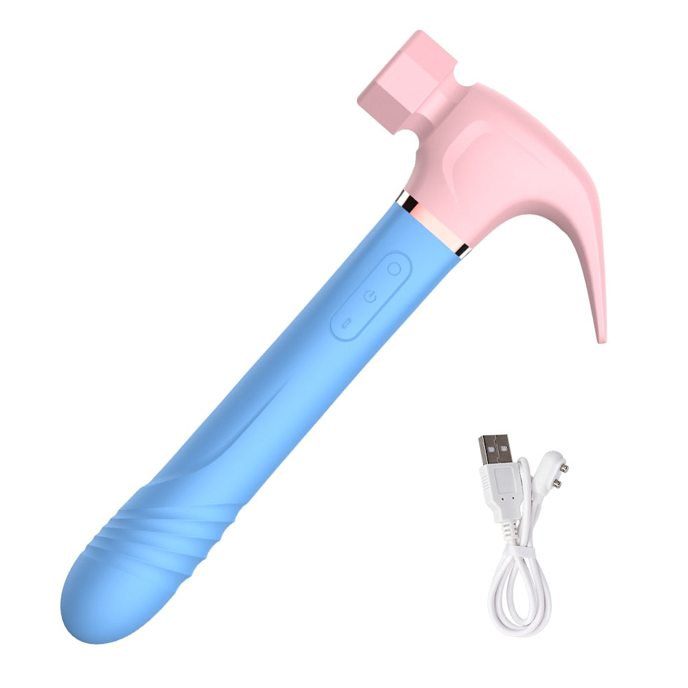 Datecapades "Pound Town" 4-1 Magic Hammer in Blue and Pink with USB Charger.