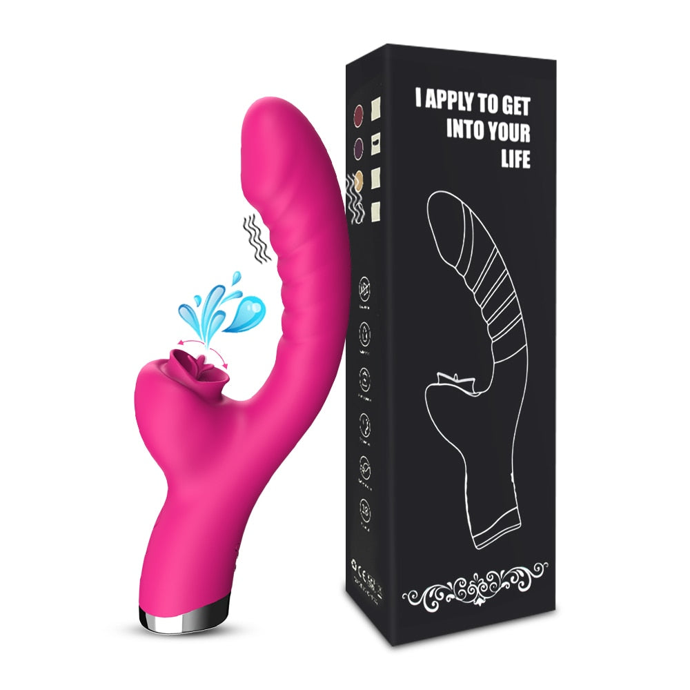Datecapades 2 In 1 Vibrator with G-Spot and Clitoris Stimulator in Pink.