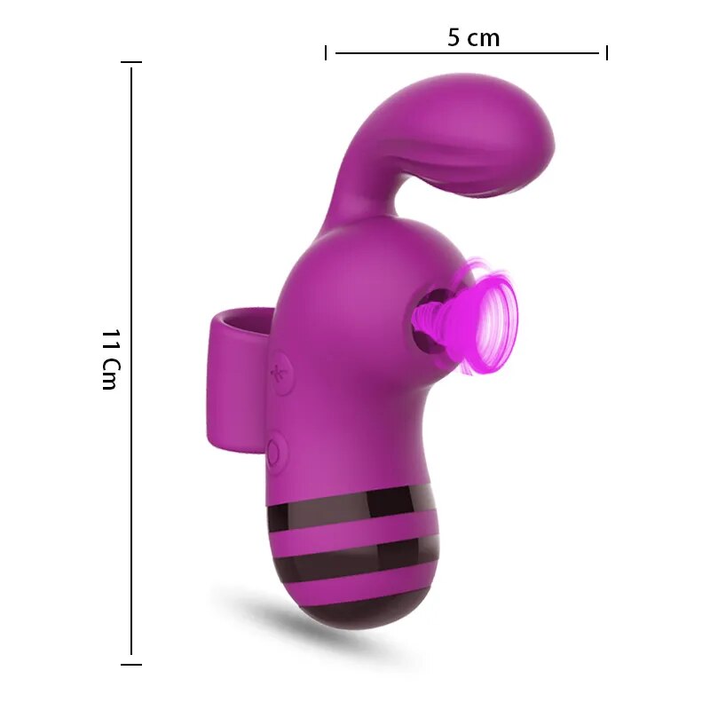 Datecapades Little Bee Clitoris and G-spot Vibrator with Finger Cover