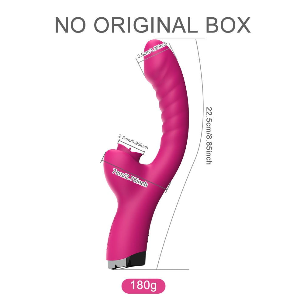 Datecapades 2 In 1 Vibrator with G-Spot and Clitoris Stimulator in Pink.
