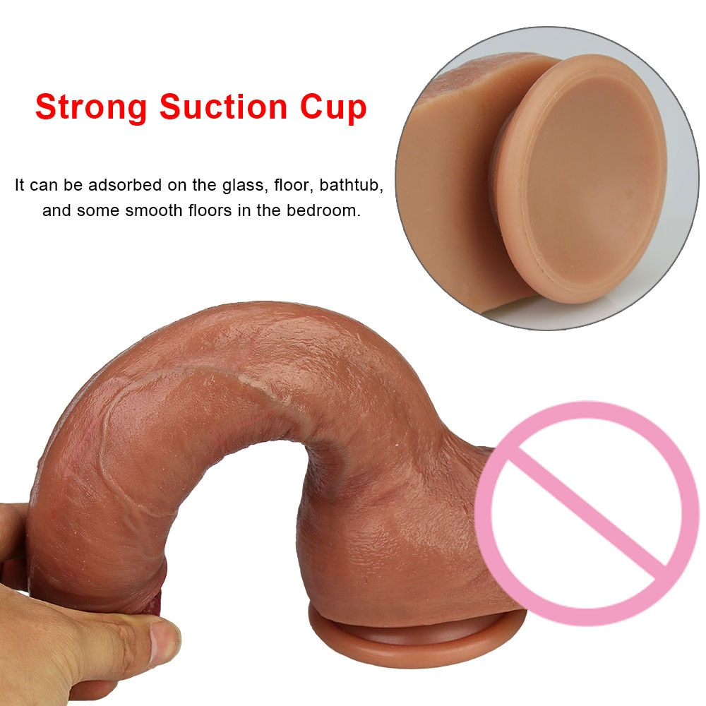 Datecapades "Big Dick Energy" Realistic Dildo has a Strong Suction Cup.