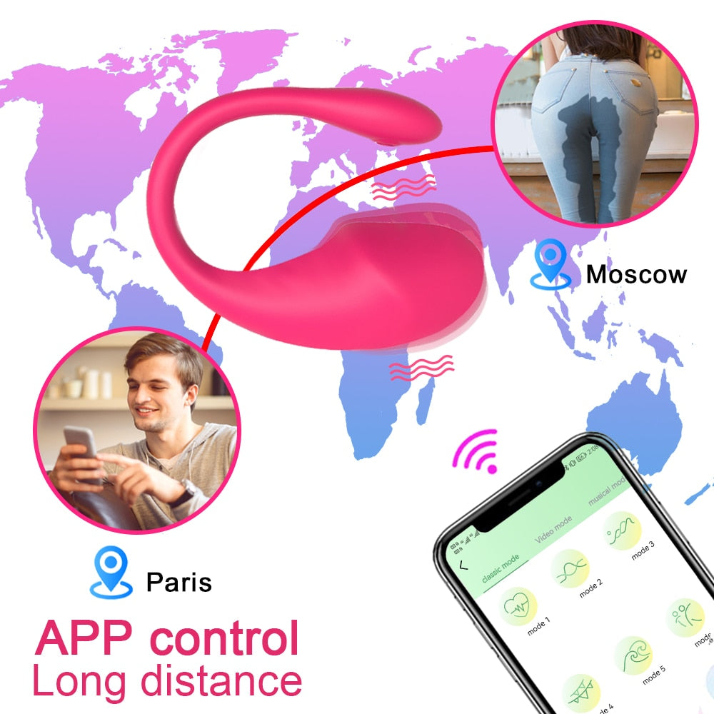 Datecapades "Distant Lover" Bluetooth Vibrating Egg with APP Remote Control Can be Used Long Distance.
