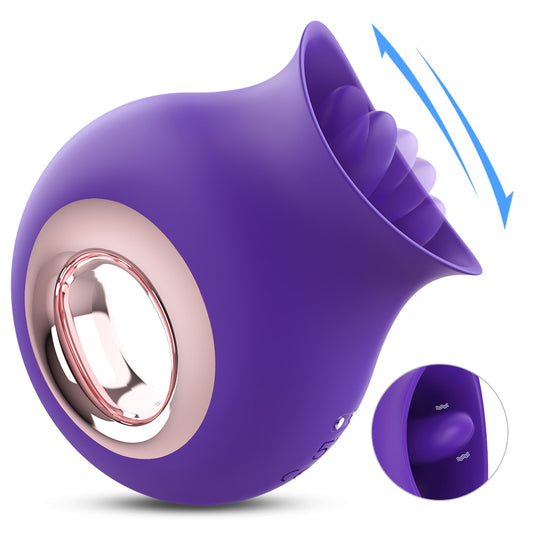 Datecapades Ultimate Licking Massager in Purple.