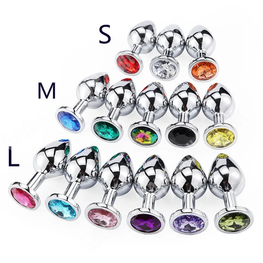 Datecapades Stainless Steel Butt Plug with Jewel