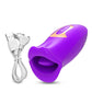 Datecapades Clit Nibbler Vibrator with Tongue and Vibrating Egg in Purple.