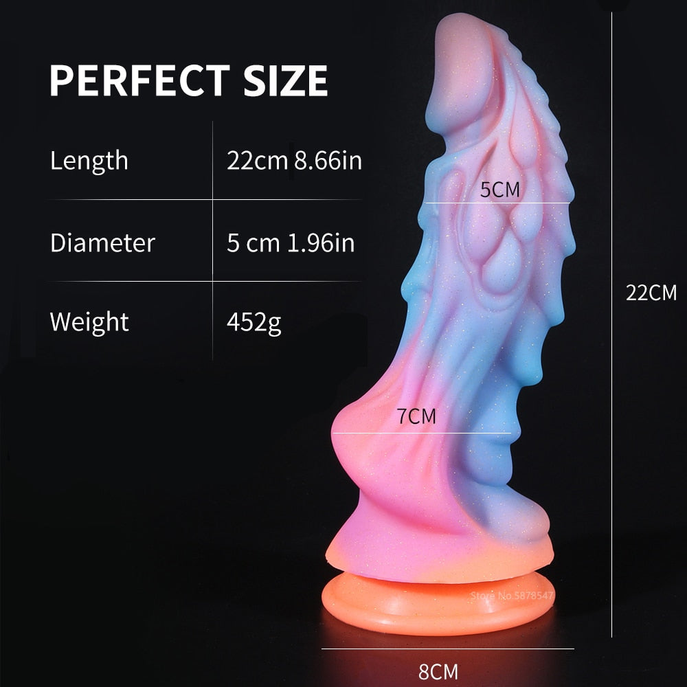 Datecapades Radiant Glow in the Dark Dragon Dildo.