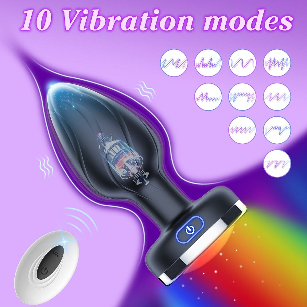 Datecapades LED Butt Plug with 10 Vibration Modes. 