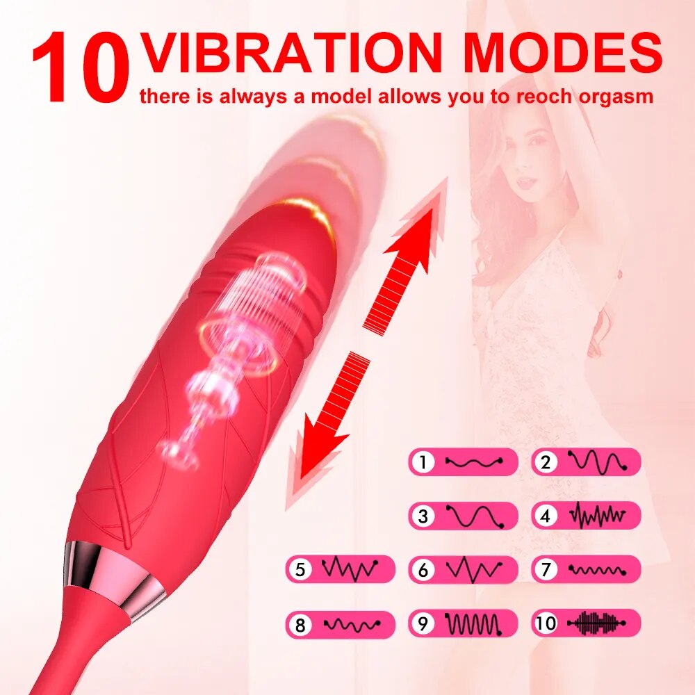 Datecapades 3 in 1 Rose & Thrusting G-Spot Stimulator