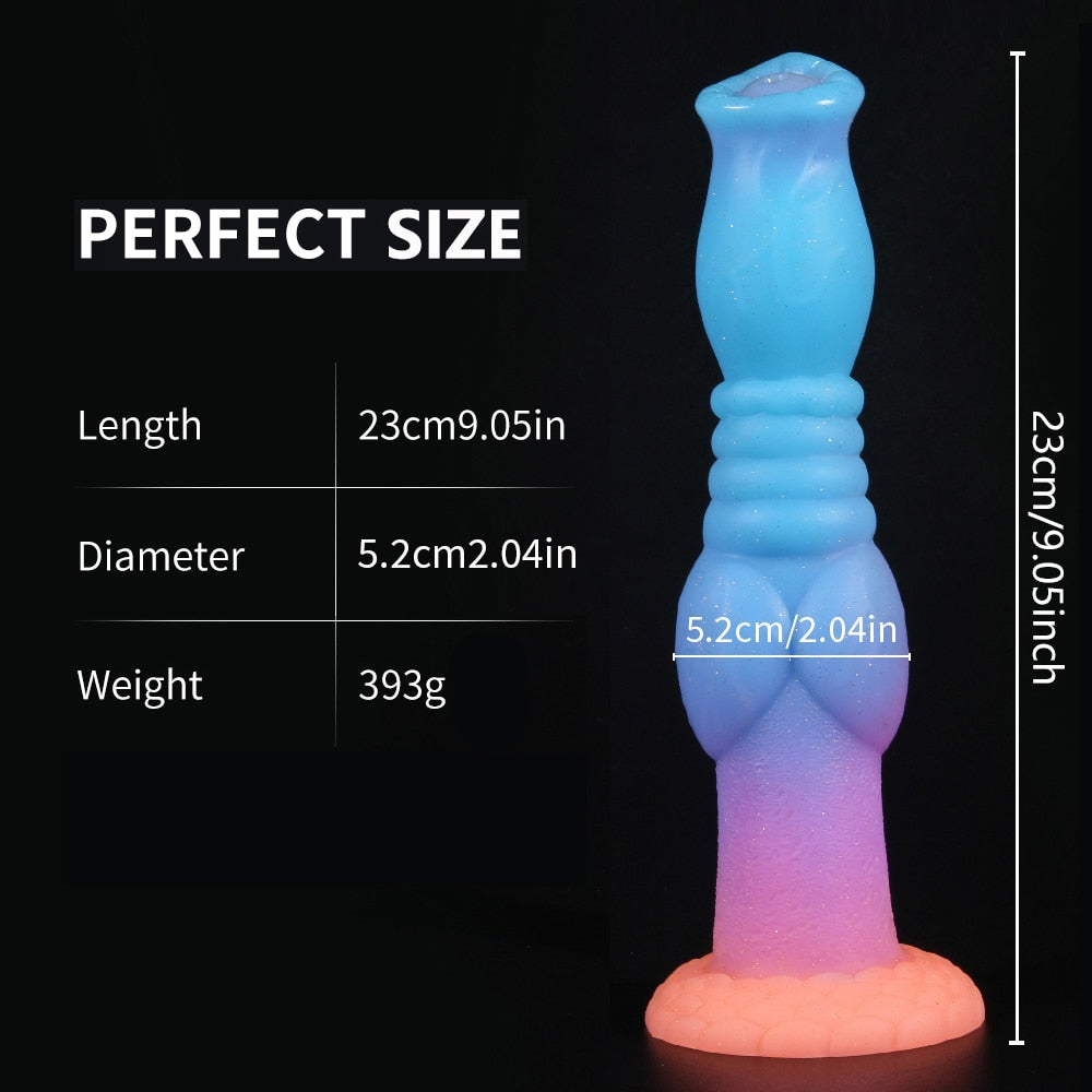 Datecapades Radiant Glow in the Dark Dragon Dildo.