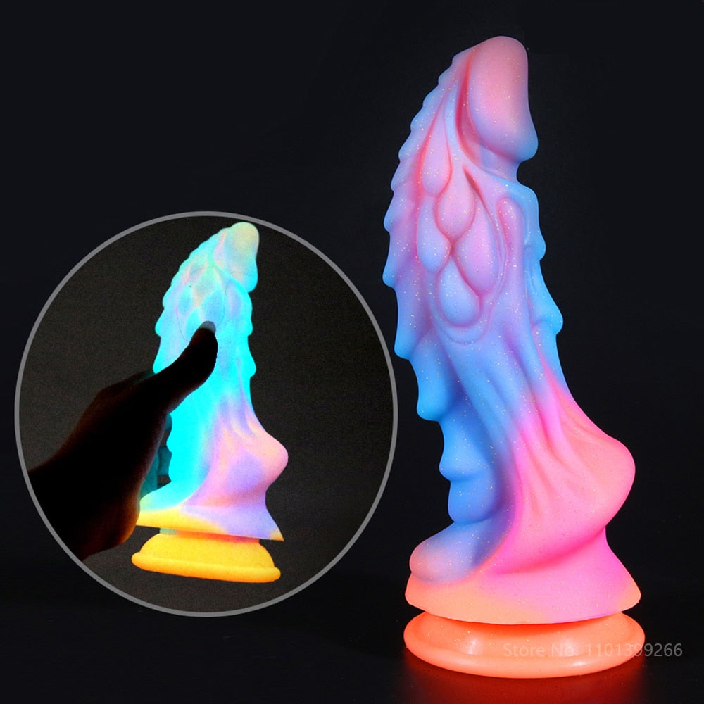 Datecapades Radiant Glow in the Dark Dragon Dildo.