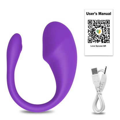 Datecapades "Distant Lover" Bluetooth Vibrating Egg in Purple with APP Remote Control.