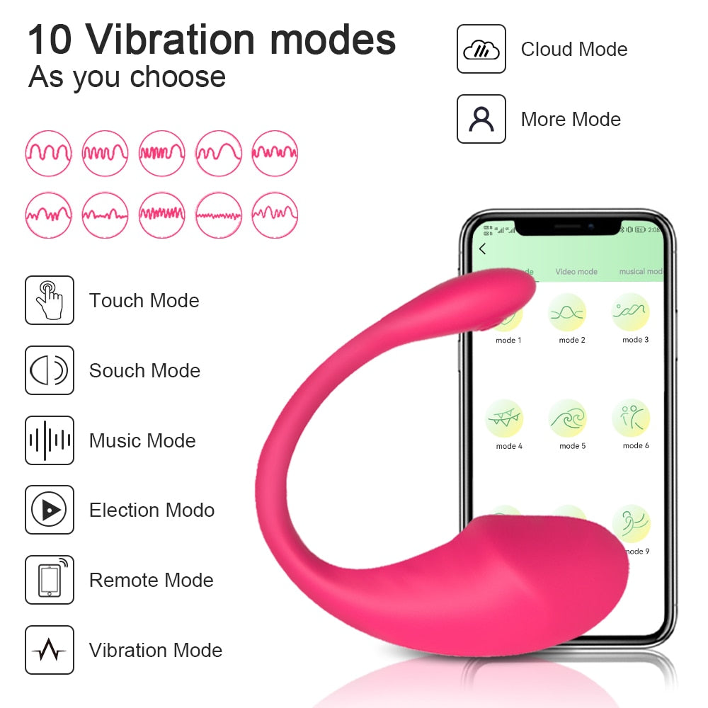 Datecapades "Distant Lover" Bluetooth Vibrating Egg with APP Remote Control Has 10 Vibration Modes..